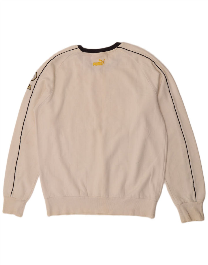 Męska bluza z grafiką Puma, duża, biała, bawełniana