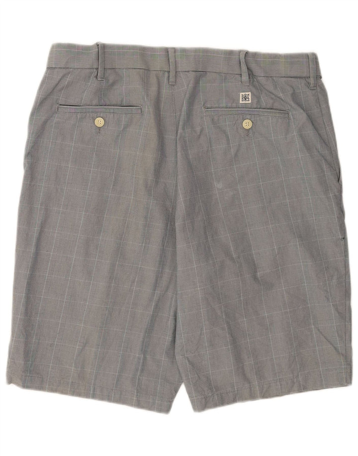Marks & Spencer Męskie spodenki Chino W36, duże, szare, bawełniane w kratkę