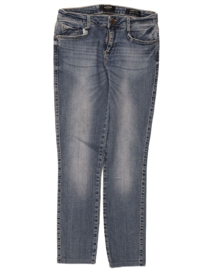 Guess Damskie Annette Skinny Jeans W29 L26 Niebieskie bawełniane