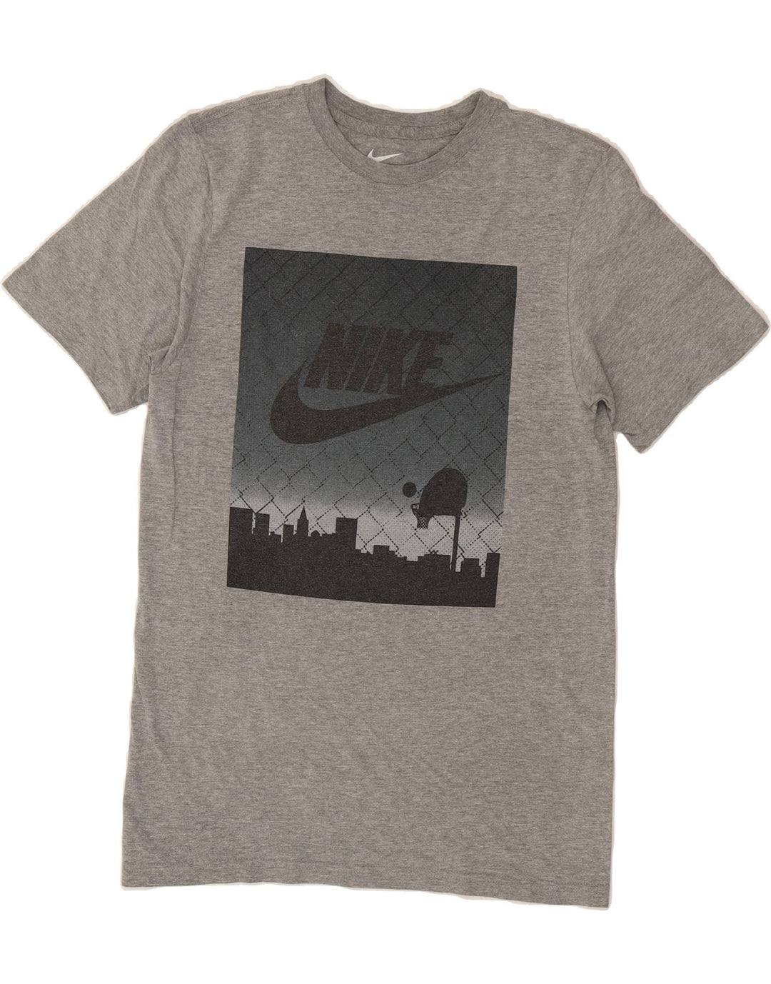 NIKE Mens Regular Fit Graphic T-Shirt Top Small Grey Cotton Vintage Nike and Second-Hand Nike from Messina Hembry 