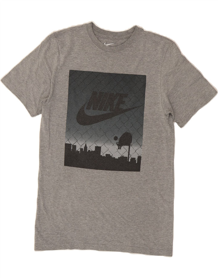 NIKE Mens Regular Fit Graphic T-Shirt Top Small Grey Cotton Vintage Nike and Second-Hand Nike from Messina Hembry 