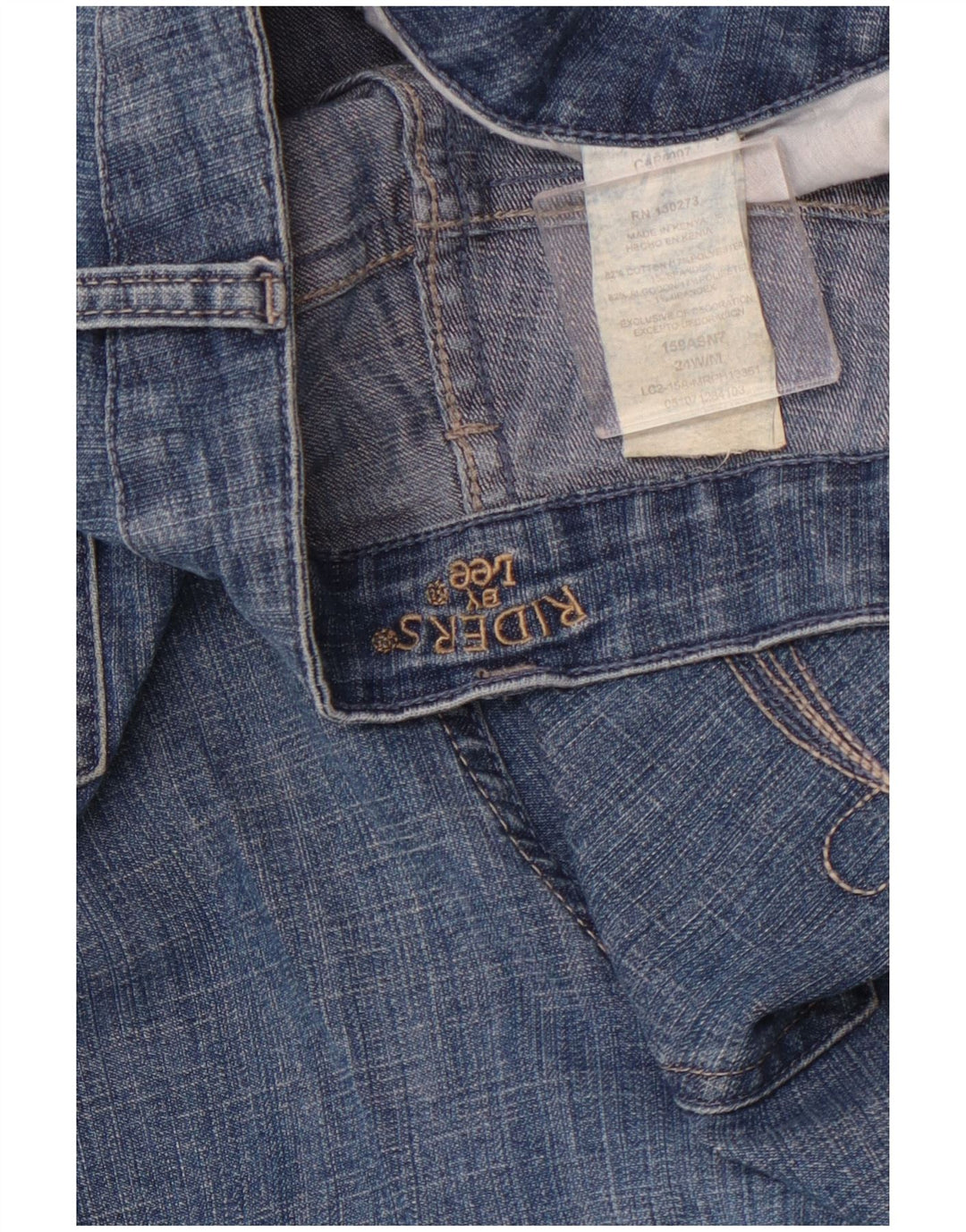 Damskie spodenki dżinsowe LEE Riders US 24 4XL W44, niebieska bawełna