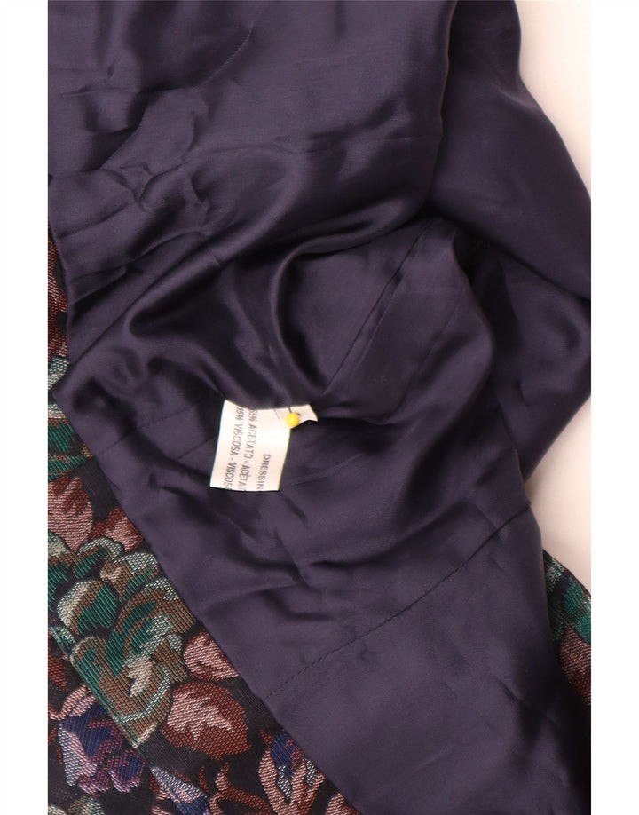 Vintage męska kamizelka duża, wielokolorowa, z kwiatowym octanem