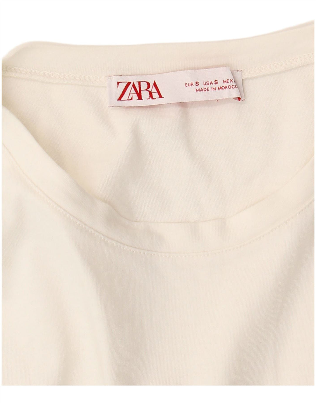 T-shirt damski ZARA Top UK 10, mały, biały
