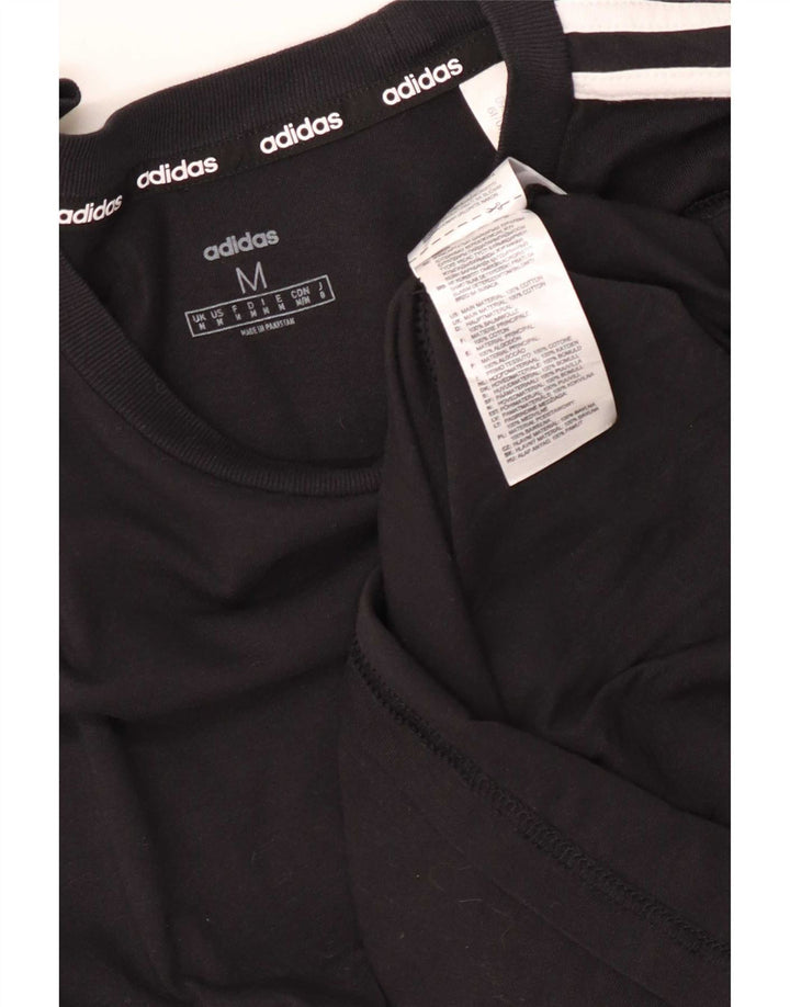 Męska koszulka Adidas z długim rękawem, średnia czarna, bawełniana