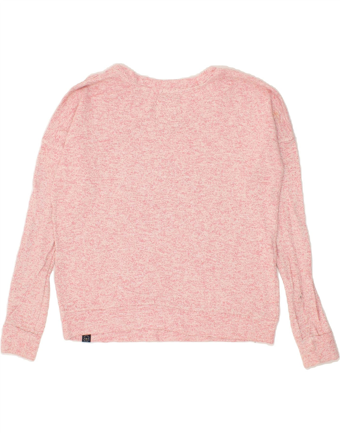 SUPERDRY Womens Oversized Graphic Sweatshirt Jumper UK 10 Small Pink Vintage Superdry and Second-Hand Superdry from Messina Hembry 