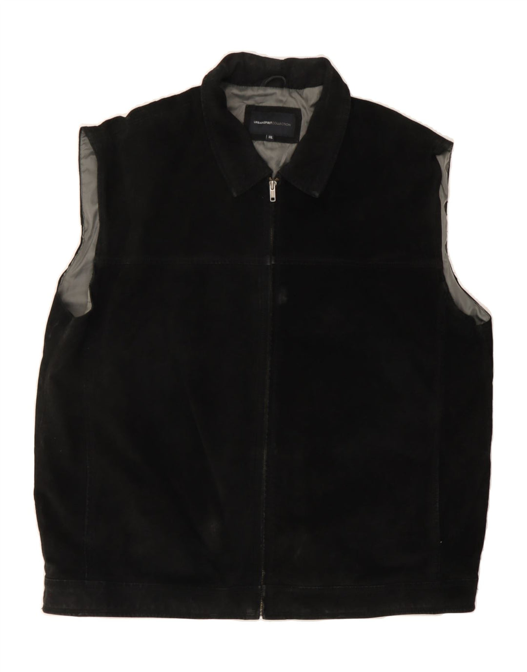 VINTAGE Mens Gilet UK 44 2XL Black Polyester Vintage Vintage and Second-Hand Vintage from Messina Hembry 
