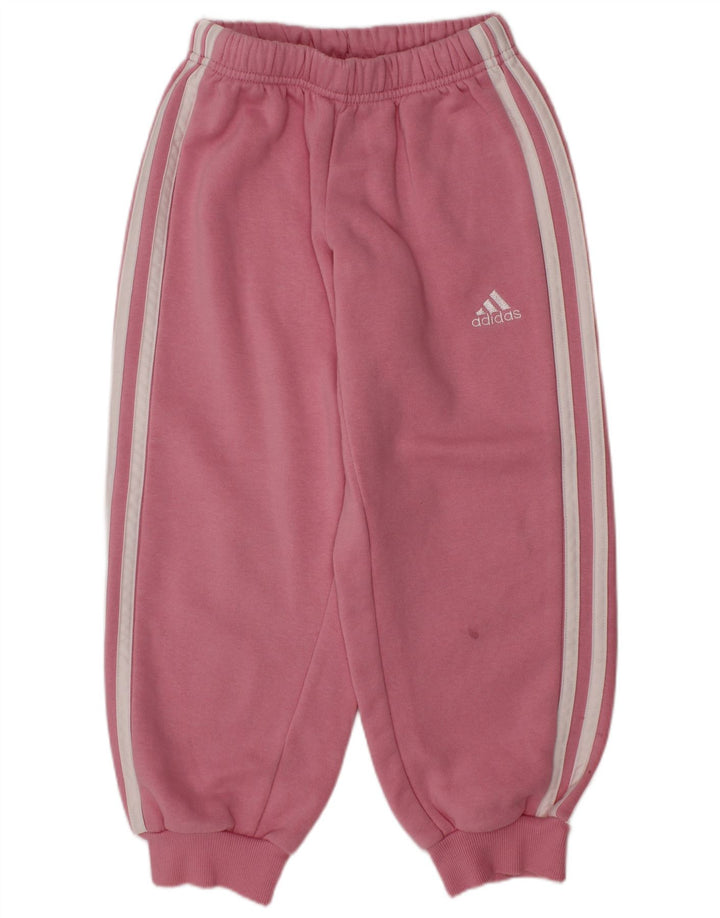 Dziewczęce spodnie dresowe ADIDAS Joggers 5-6 lat Różowa bawełna