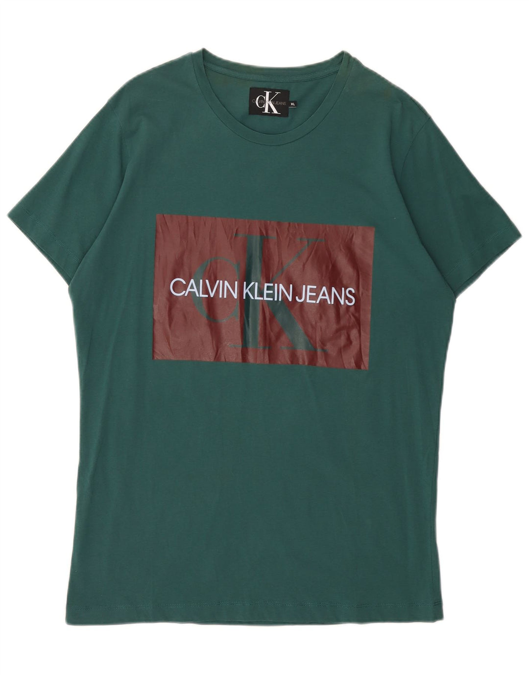 Męska koszulka męska Slim Graphic XL Calvin Klein Jeans w kolorze zielonym