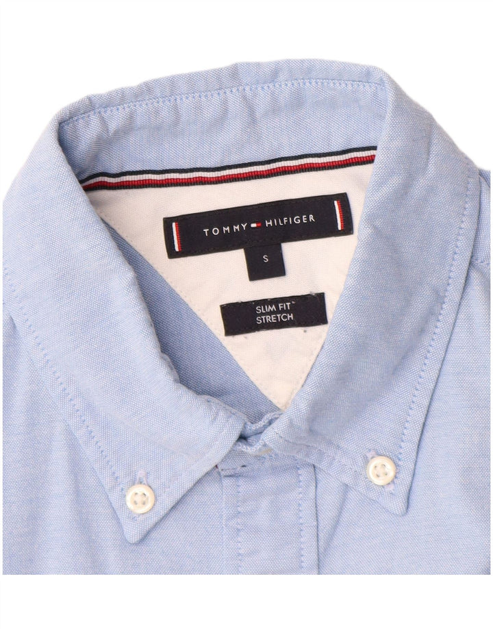 Koszula męska Slim Fit Tommy Hilfiger, mała, niebieska, bawełniana
