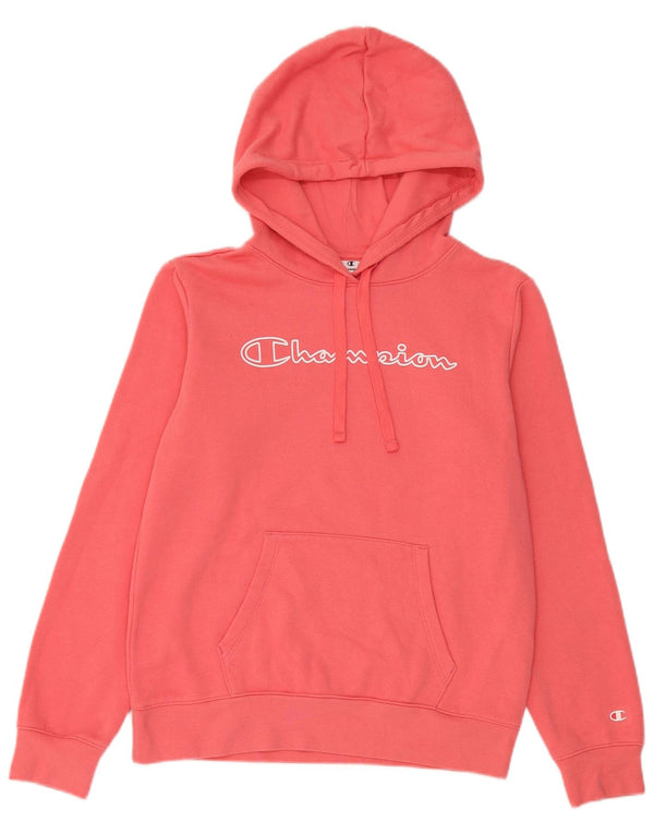 Damska bluza z kapturem Champion Graphic UK 14, średni róż