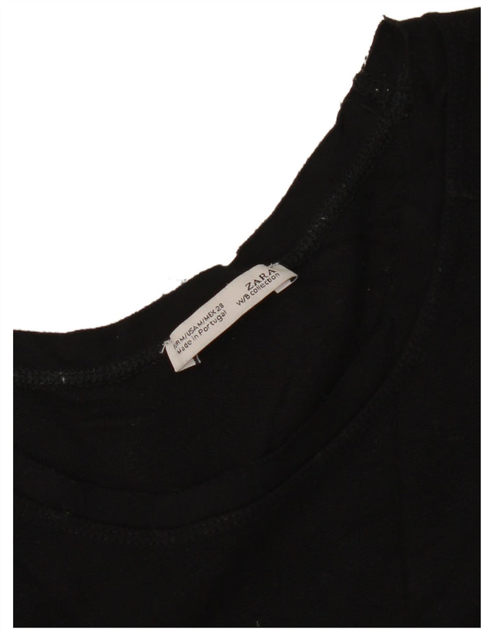Damski sweter oversize z rękawem 3/4 Zara UK 14, średni czarny