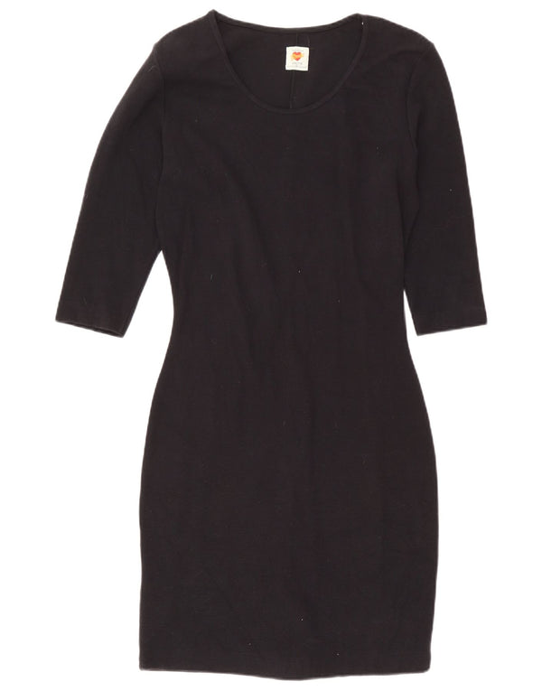 Damska sukienka płaszczowa z rękawem 3/4 Benetton UK 14, średnia, granatowa bawełna