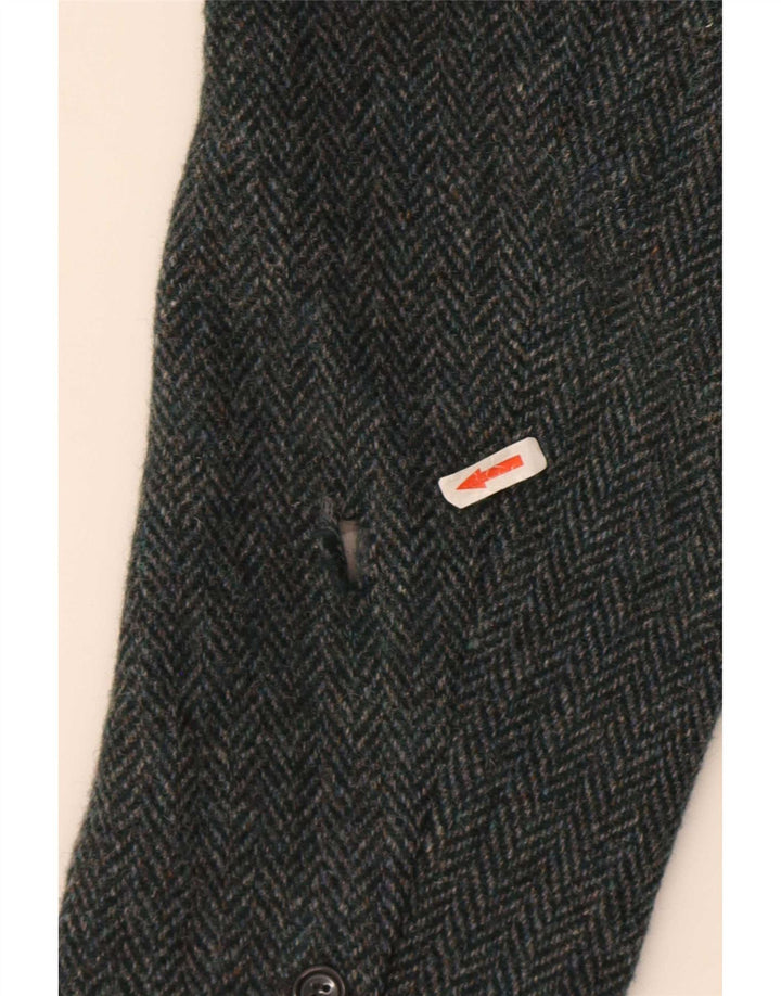 Męska marynarka zapinana na 2 guziki Harris Tweed IT 54 2XL Zielona jodełka