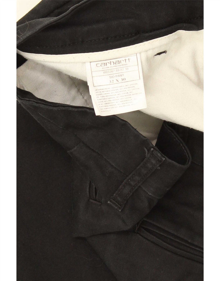 Męskie spodnie Chino Carhartt Sid Straight W32 L30 Czarna bawełna