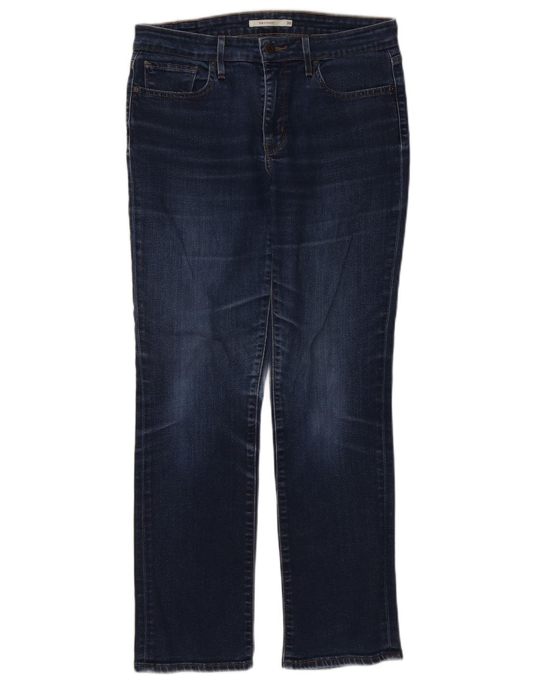 Damskie jeansy Levi's 714 Straight W30 L29 Granatowe