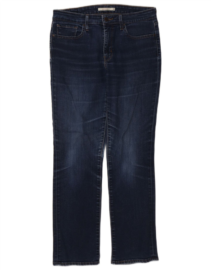Damskie jeansy Levi's 714 Straight W30 L29 Granatowe