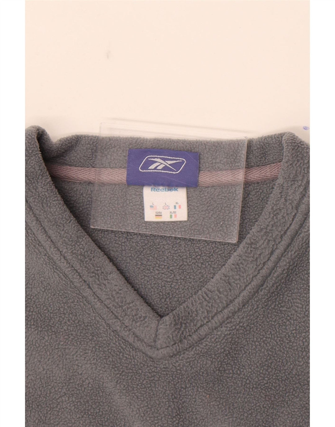 Męski sweter polarowy Reebok, duży, szary, poliester
