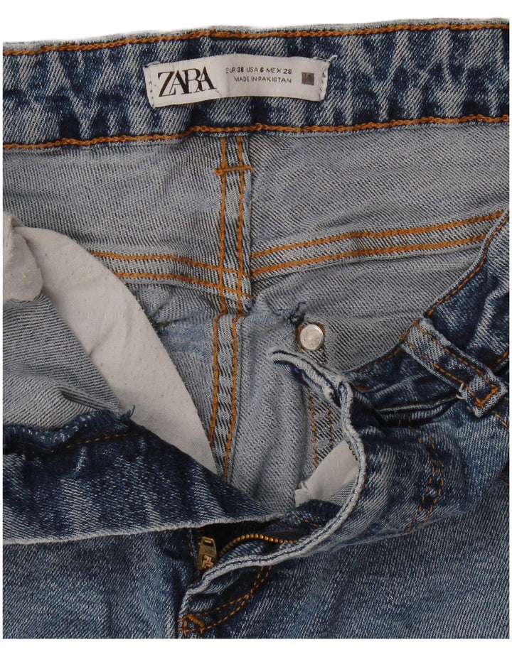 Damskie jeansy rozkloszowane Zara EU 38 Small W28 L33 Niebieskie