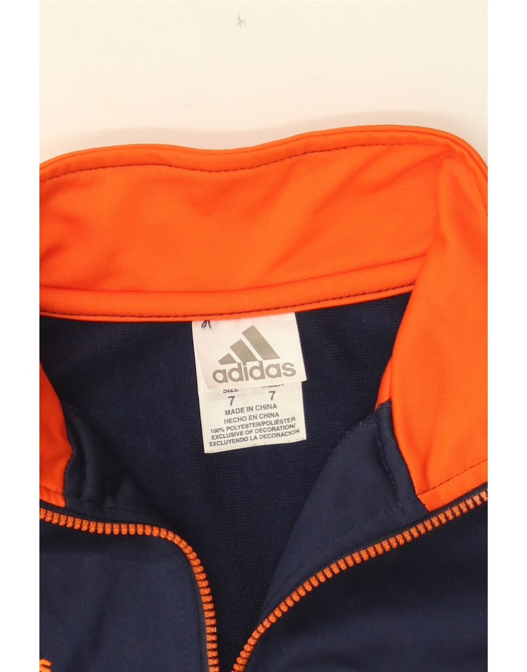Adidas Chłopięca bluza dresowa z grafiką, 6-7 lat, granatowa, z blokami kolorów