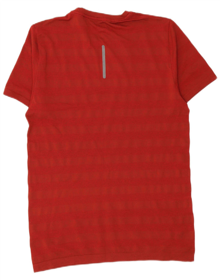 Męski T-shirt ASICS, średni, czerwony pasek