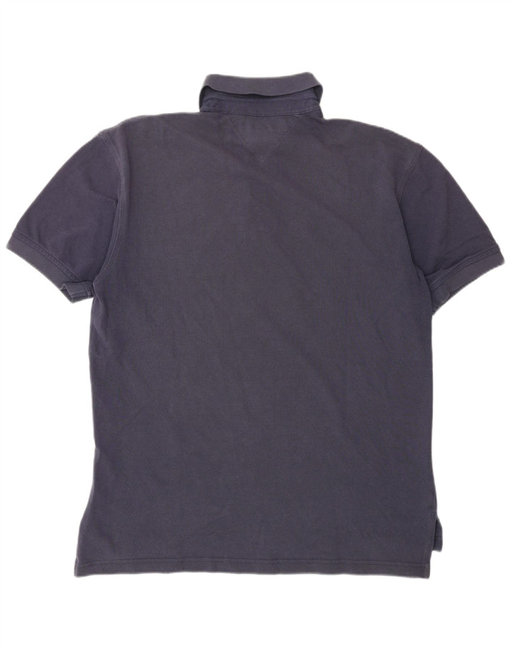 Męska koszulka polo TOMMY HILFIGER, średnia, granatowa, bawełniana