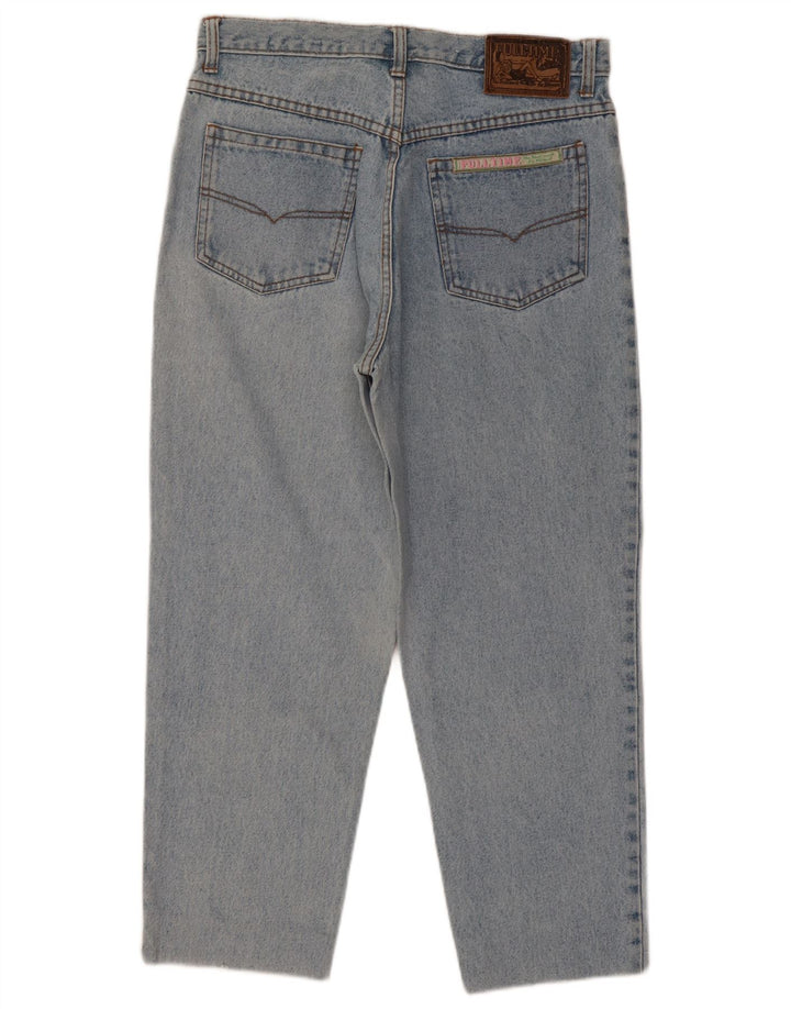 Vintage damskie dżinsy Crop Tapered W32 L26 niebieskie