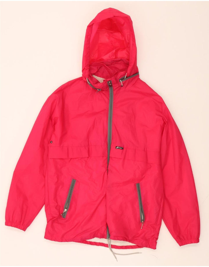 K-WAY Womens Hooded Windbreaker Jacket UK 14 Large Pink Polyamide Vintage K-Way and Second-Hand K-Way from Messina Hembry 