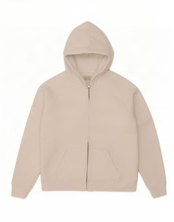 Damski sweter z kapturem i zamkiem Jack Wills UK 12, średnia biała bawełna