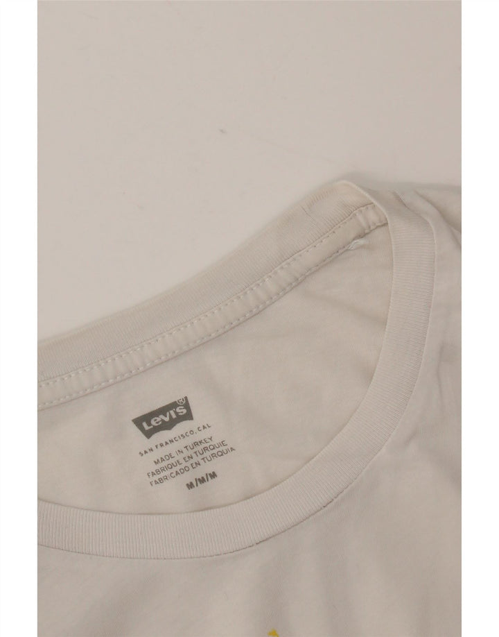 Damska koszulka z grafiką Levi's Top UK 14 Średnia biel