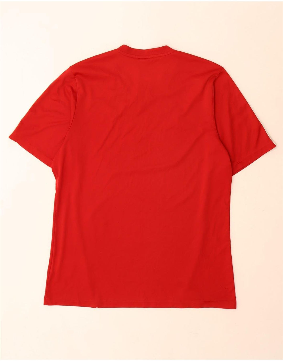 Adidas Męski T-shirt Top Duży Czerwony Poliester