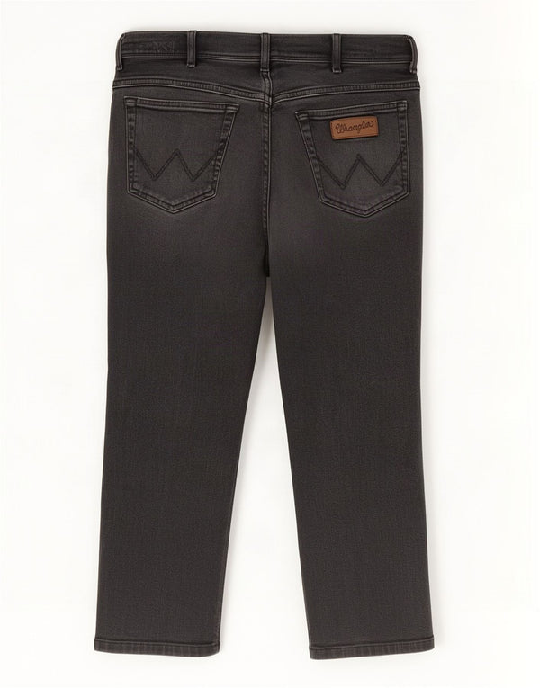 Męskie jeansy Wrangler Texas, krótkie, proste, W36 L24, czarne, bawełniane