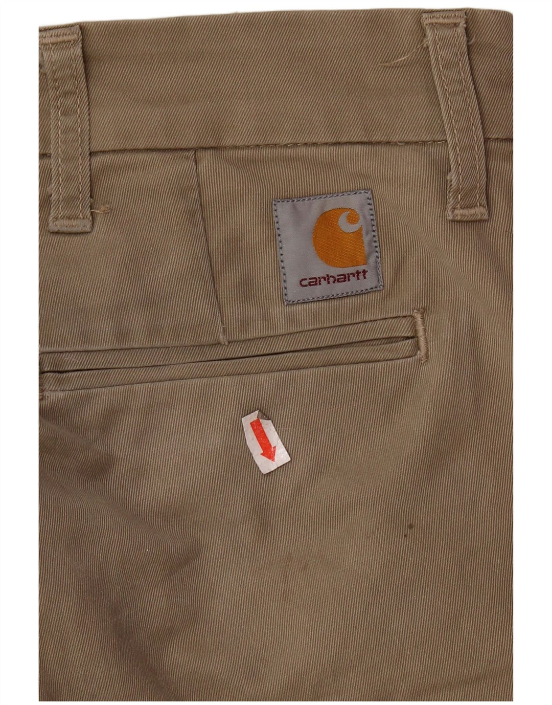 Męskie spodnie typu slim chino CARHARTT W29 L32 beżowa bawełna