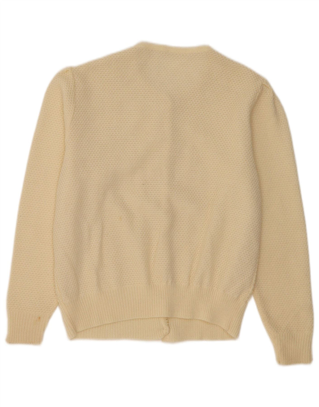 Sweter damski w stylu vintage, kardigan UK 14, średni beż