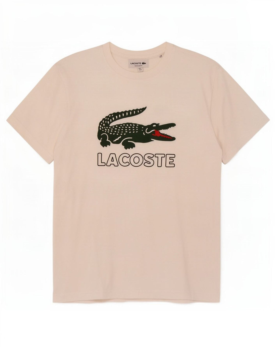 Męska koszulka z grafiką o regularnym kroju Lacoste, rozmiar 3, mała biała