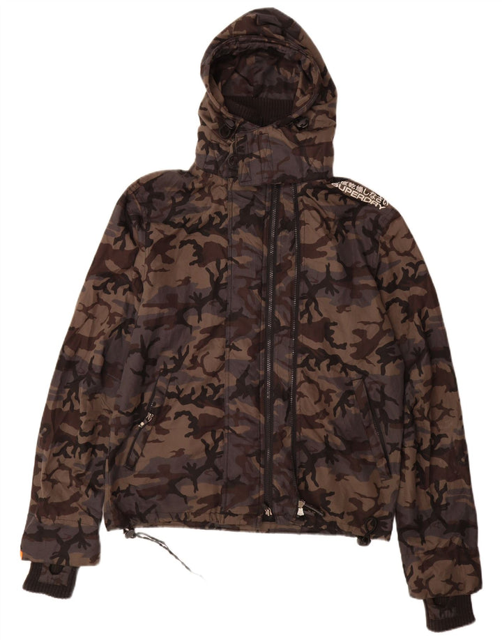 Męska kurtka wiatrówka Superdry Graphic UK 38 Średni szary nylon