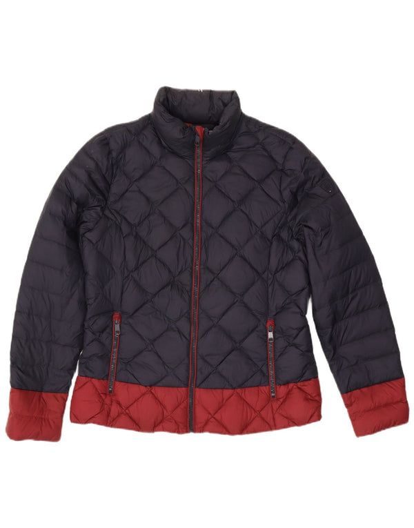 Damska kurtka ocieplana Tommy Hilfiger UK 18 XL, granatowa, nylonowa w blokach kolorów