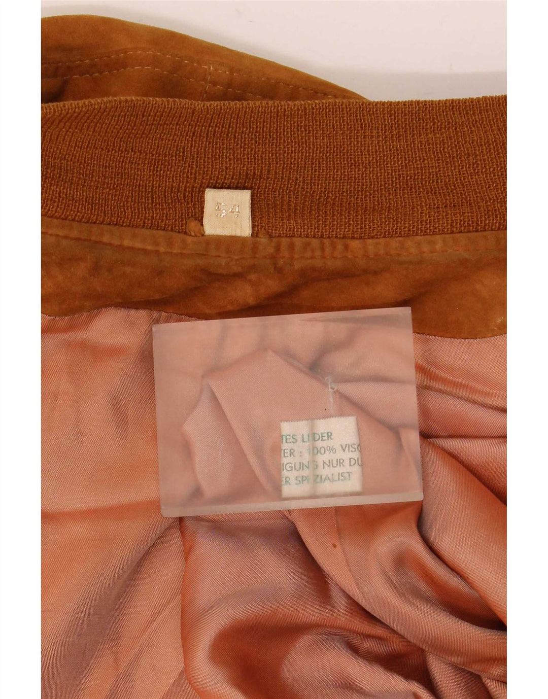 Vintage męska zamszowa kurtka bomber IT 54 2XL brązowa skóra