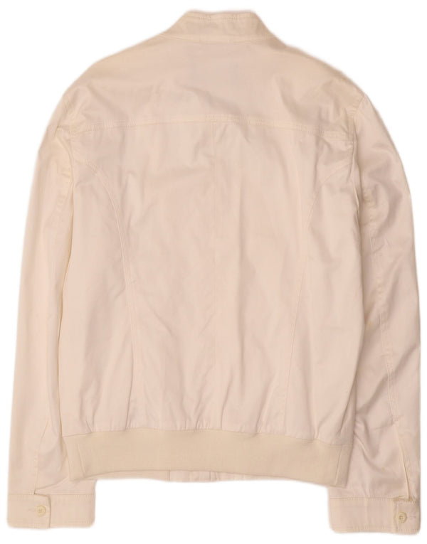 Męska kurtka bomberka ICEBERG UK 44 2XL Biała bawełna