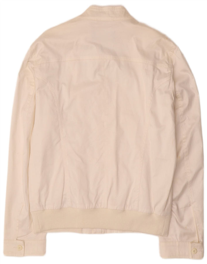 Męska kurtka bomberka ICEBERG UK 44 2XL Biała bawełna