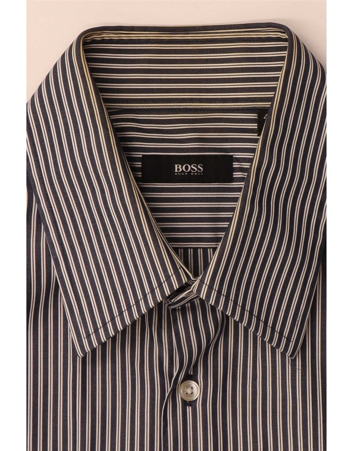 Koszula męska Hugo Boss rozmiar 43 17 XL granatowa w paski