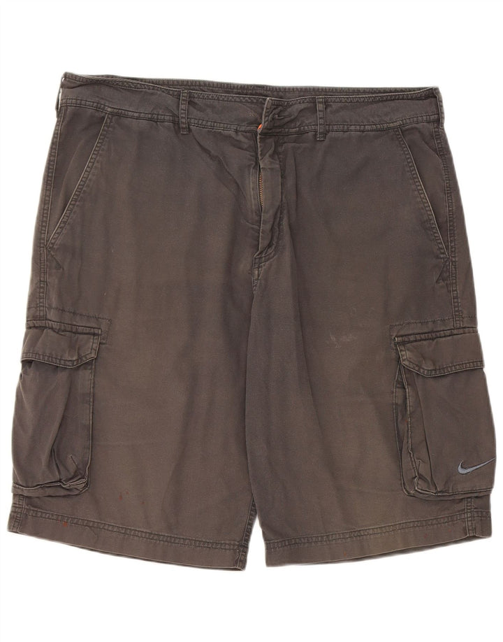 Męskie spodenki cargo Nike W34, duże, szare, bawełniane