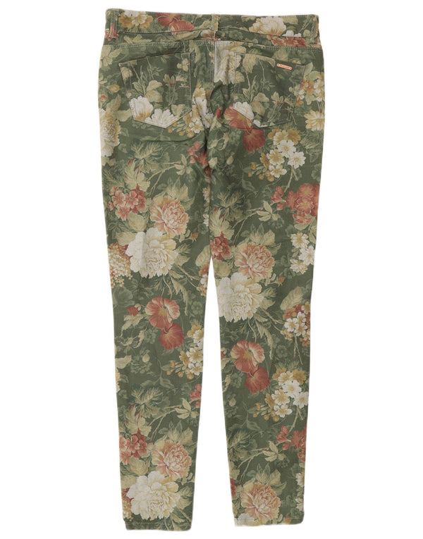 Damskie spodnie Jeggings Zara EU 38 Small W28 L30 Zielone kwiaty