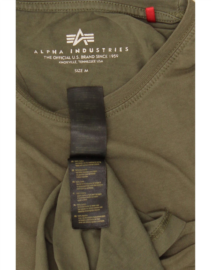Męska koszulka T-shirt Alpha Industries, średnia, bawełniana w kolorze khaki