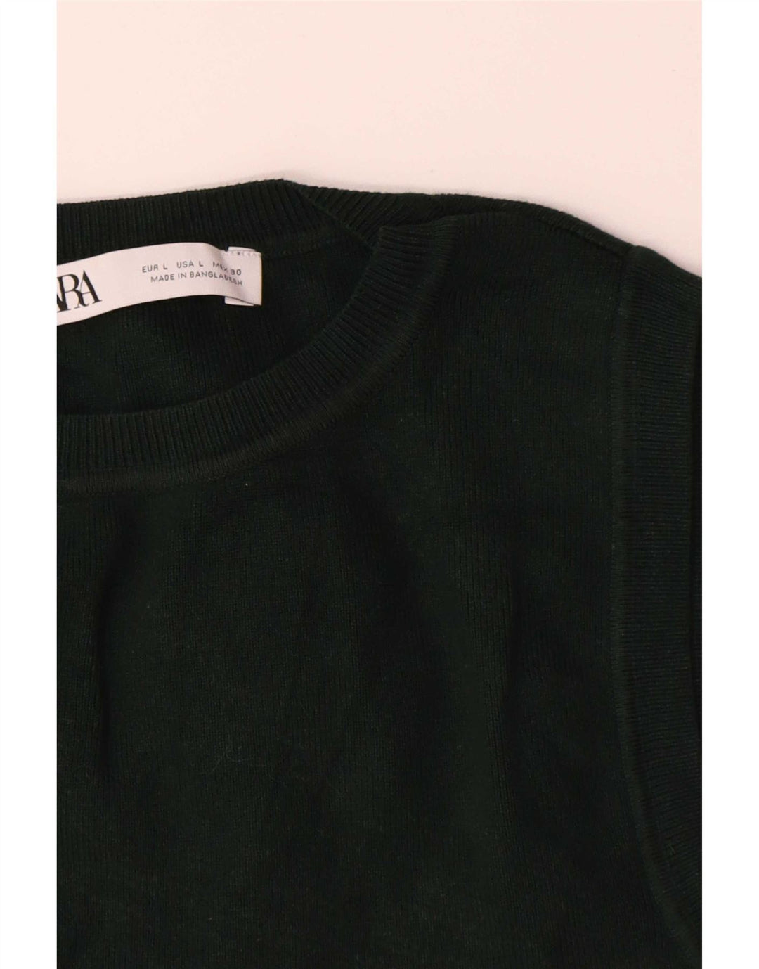 Damski krótki top Zara UK 14, duży, czarny