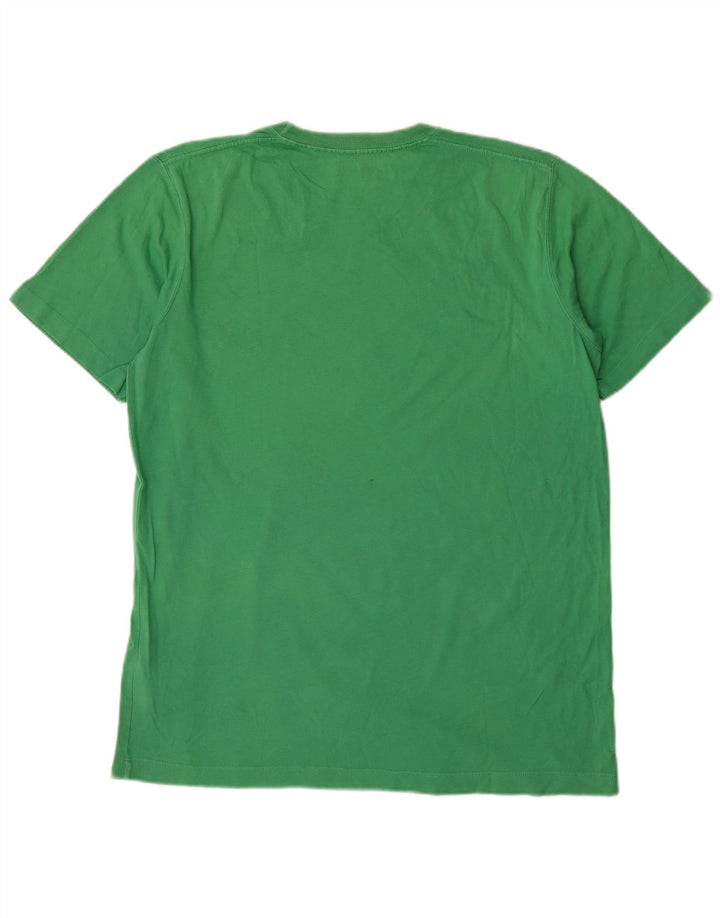 Męski T-shirt z grafiką Timberland, duży, zielony, bawełniany