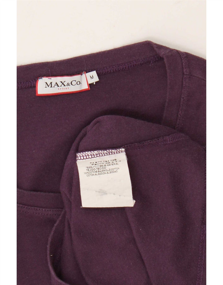 Damski top z kamizelką o dopasowanym kroju Max & Co. UK 12, średni fiolet, bawełna
