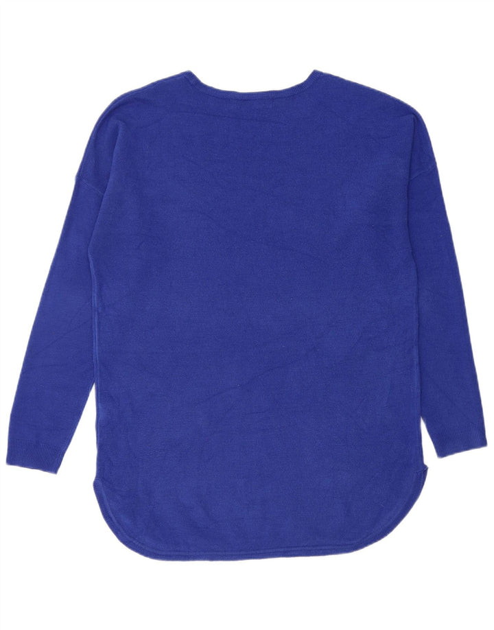Marks & Spencer Damski sweter oversize z dekoltem w łódkę, UK 10, mały, niebieski
