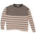 Damski sweter oversize Fat Face z dekoltem w łódkę UK 10 w małe szare paski