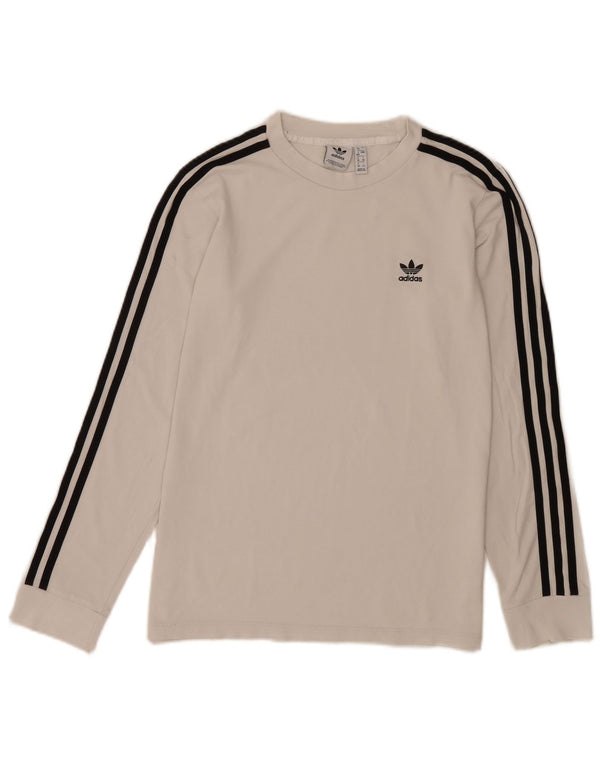 Damska koszulka Adidas z długim rękawem UK 12, średnia biel